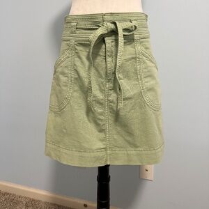 Pilcro and the Letterpress Anthro Green Cargo Miniskirt with Tie Waist Size 6